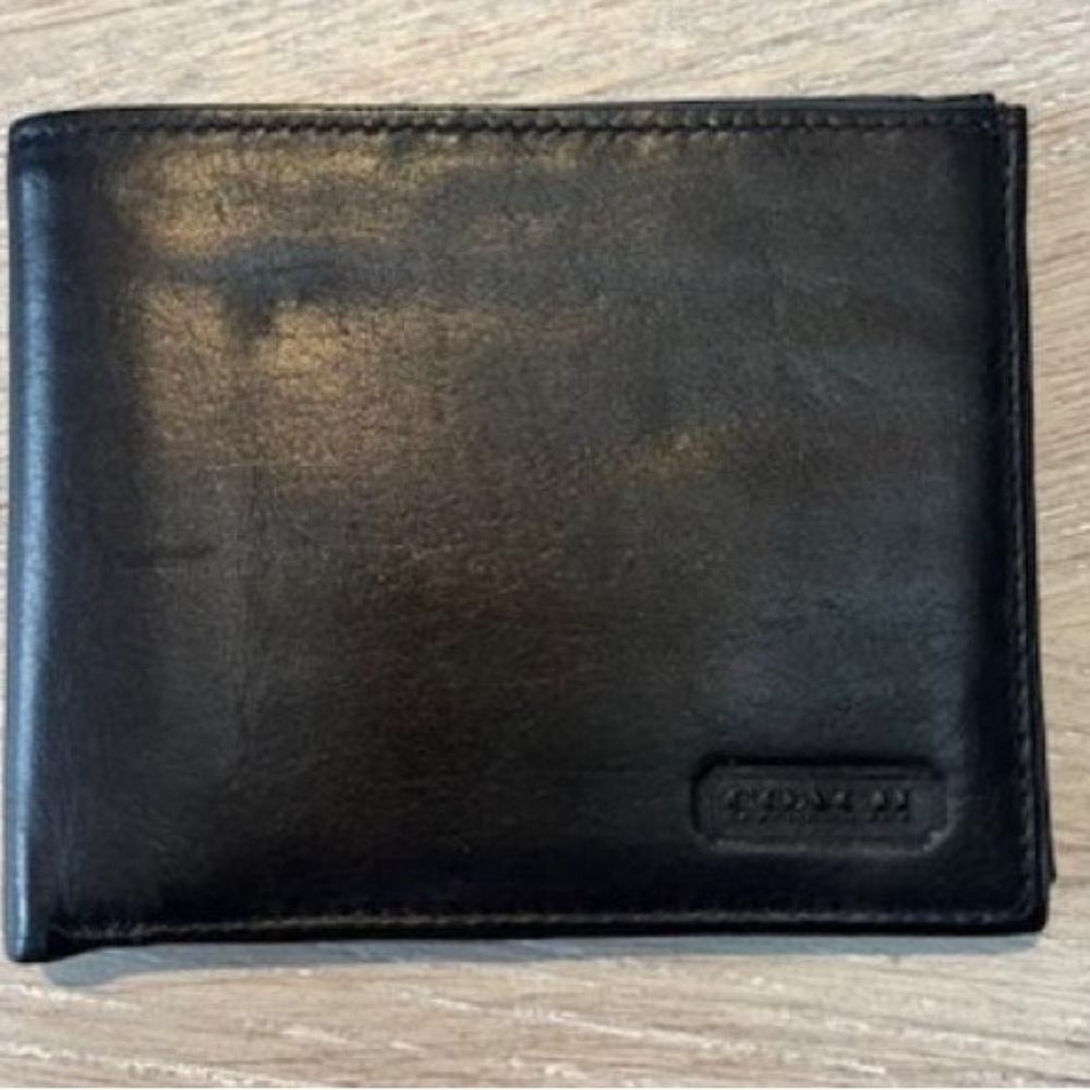 Coach Black Leather Card Holder